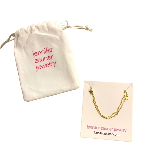 Jennifer Zeuner | Gold Tone Star Detail Double Row Necklace New With Tags - Picture 4 of 9